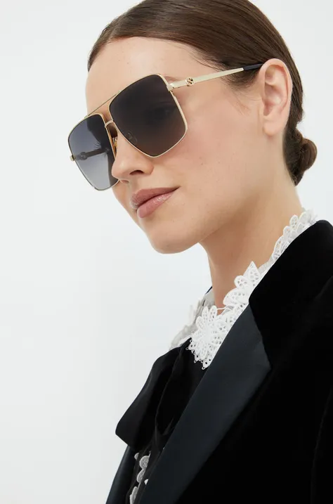Sončna očala Gucci ženski, zlata barva