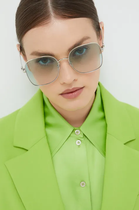Sunčane naočale Gucci za žene, boja: srebrna