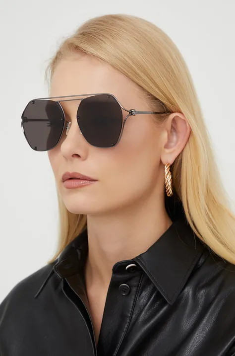Сонцезахисні окуляри Alexander McQueen жіночі колір сірий