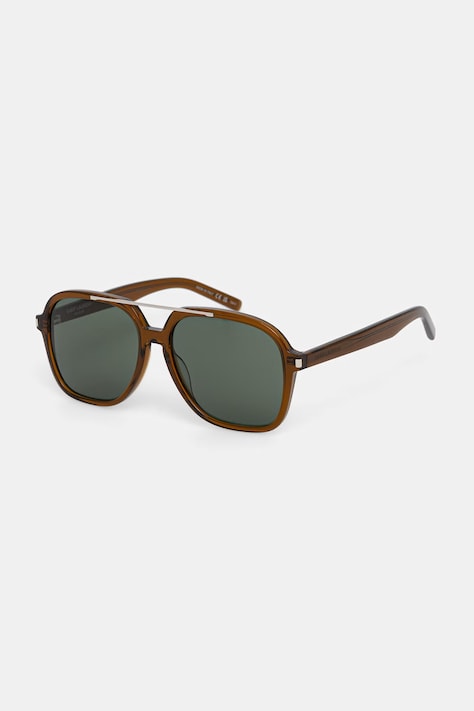 Saint Laurent Okulary przeciwsłoneczne pilotki damskie brązowe SL 545