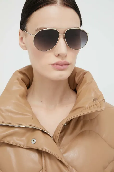 Сонцезахисні окуляри Burberry жіночі колір золотий