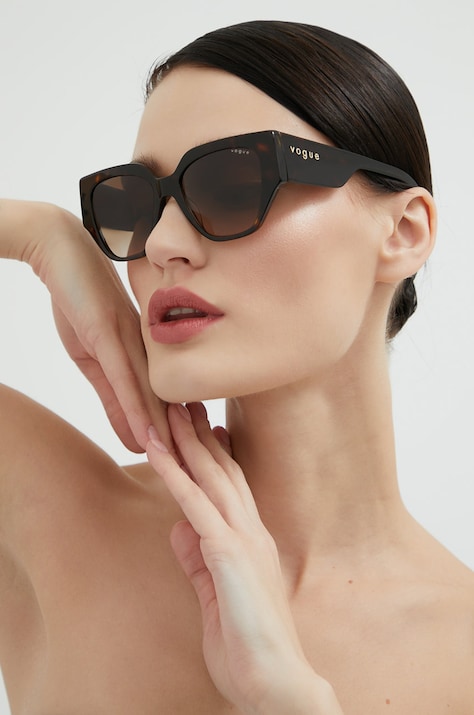VOGUE ochelari de soare femei, culoarea maro