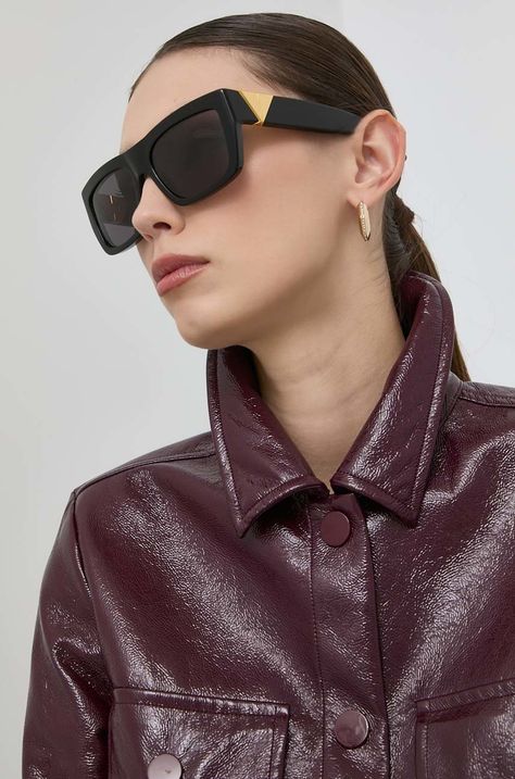 Sluneční brýle Bottega Veneta dámské, černá barva, BV1178S