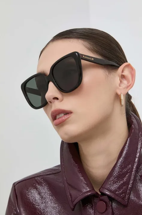 Sunčane naočale Gucci GG1169S za žene, boja: smeđa