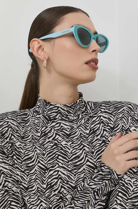 Солнцезащитные очки Gucci GG1170S женские цвет бирюзовый