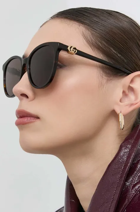 Сонцезахисні окуляри Gucci GG1180SK жіночі колір коричневий
