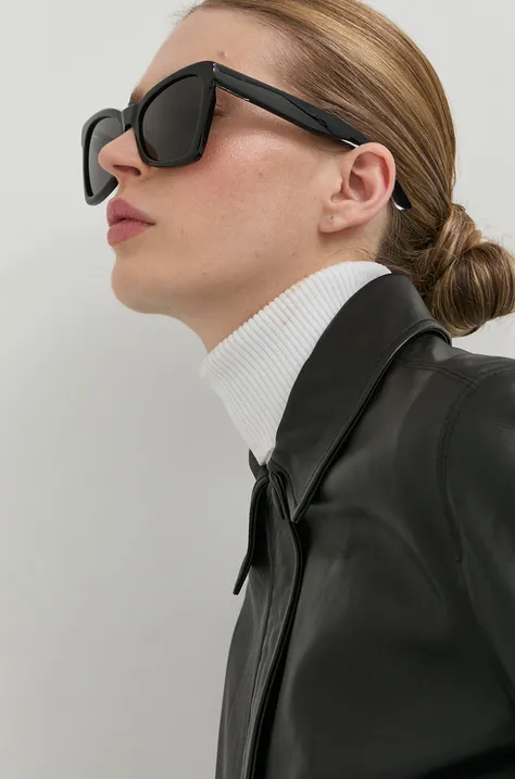 Balenciaga okulary przeciwsłoneczne BB0231S damskie kolor czarny