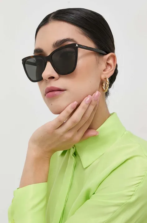 Naočale Saint Laurent za žene, boja: smeđa
