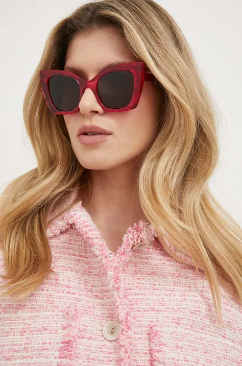 Saint Laurent okulary przeciwsłoneczne damskie kolor różowy