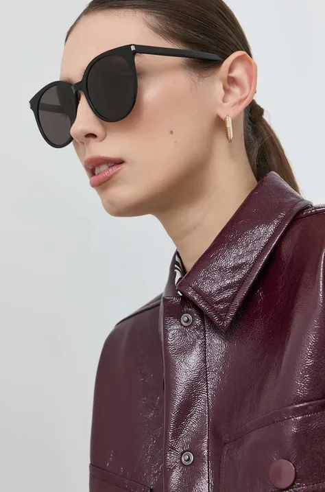 Сонцезахисні окуляри Saint Laurent SL556 жіночі колір чорний