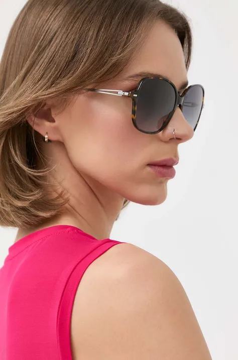 Солнцезащитные очки BOSS женские цвет коричневый
