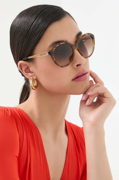 Slnečné okuliare Armani Exchange dámske, hnedá farba, 0AX4134S
