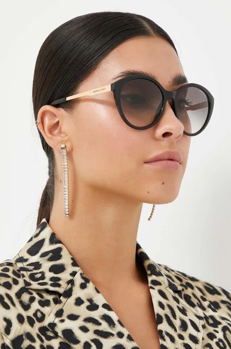 Armani Exchange okulary przeciwsłoneczne damskie kolor czarny 0AX4134S