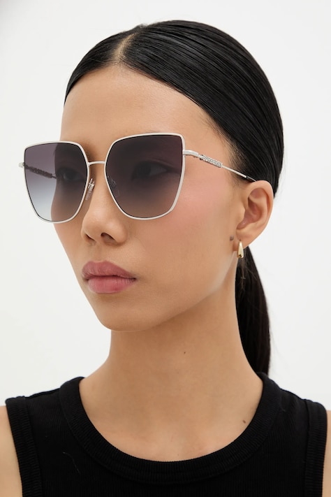 Burberry okulary przeciwsłoneczne ALEXIS damskie kolor szary 0BE3143