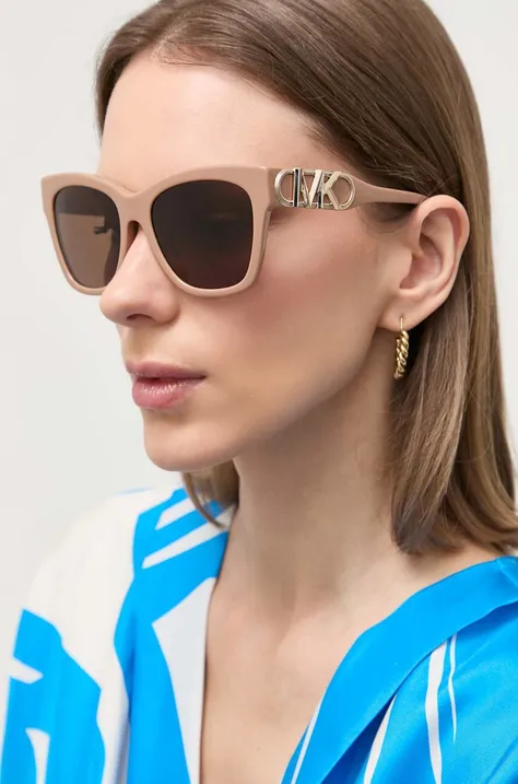 Сонцезахисні окуляри Michael Kors жіночі колір бежевий