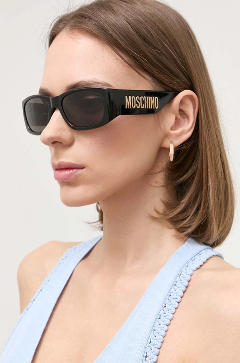 Moschino ochelari de soare femei, culoarea negru