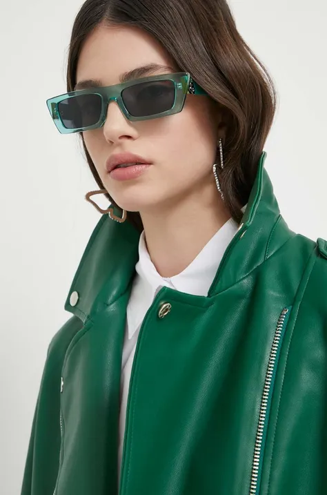 HUGO okulary przeciwsłoneczne damskie kolor zielony