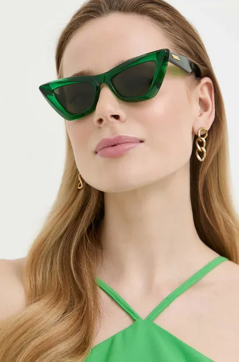 Sončna očala Bottega Veneta ženski, zelena barva