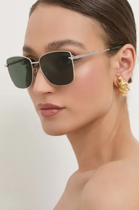 Солнцезащитные очки Bottega Veneta женские цвет серебрянный