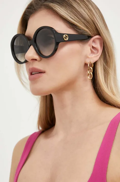 Солнцезащитные очки Gucci женские цвет чёрный
