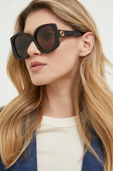 Солнцезащитные очки Gucci женские цвет коричневый