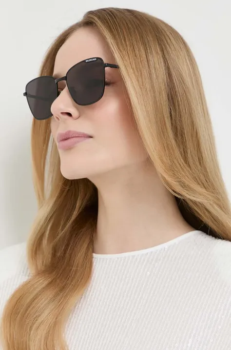 Sunčane naočale Balenciaga za žene, boja: crna