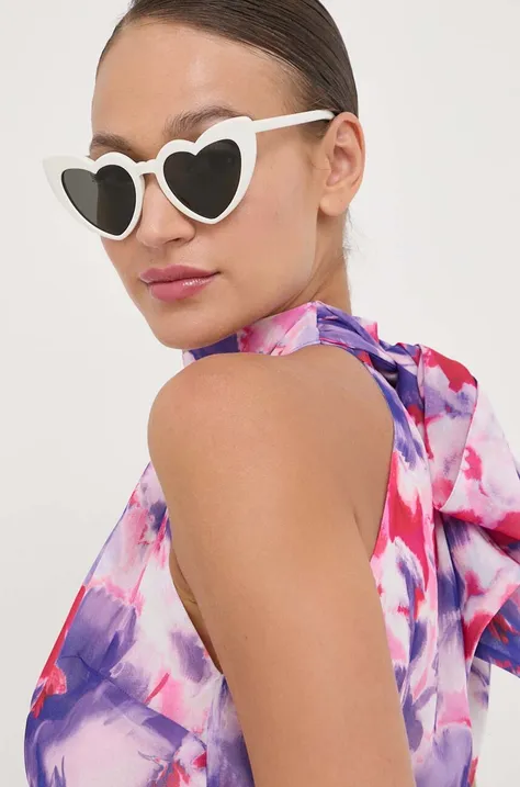 Солнцезащитные очки Saint Laurent женские цвет бежевый