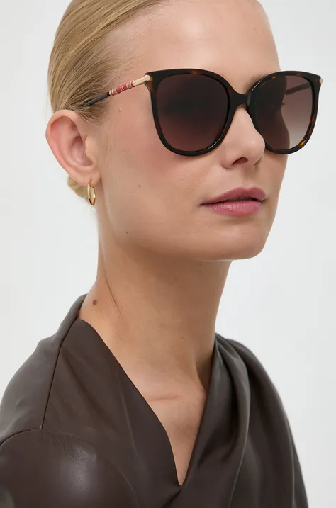Сонцезахисні окуляри Carolina Herrera жіночі колір коричневий