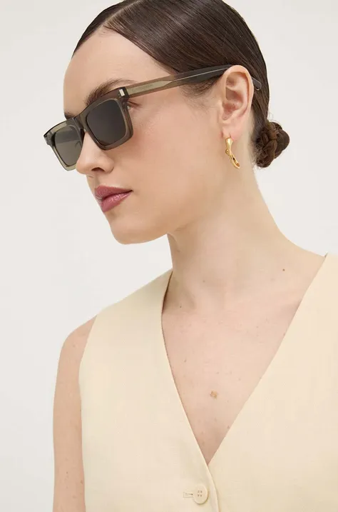 Sončna očala Saint Laurent ženski, prozorna barva