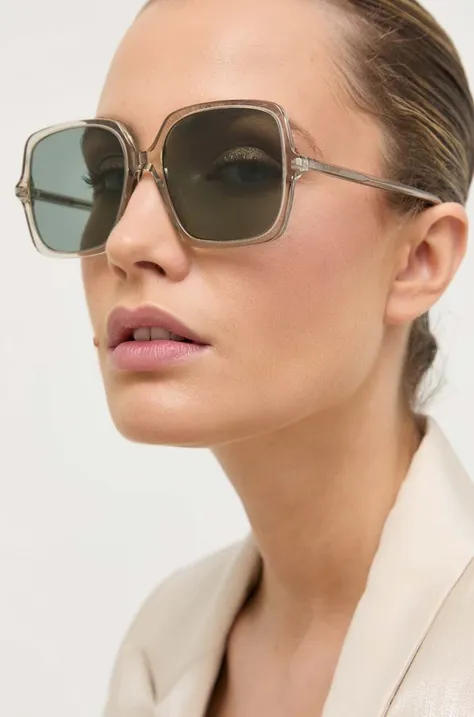Сонцезахисні окуляри Saint Laurent жіночі колір сірий