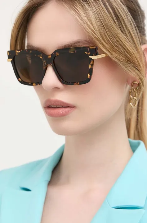 Сонцезахисні окуляри Bottega Veneta жіночі колір чорний