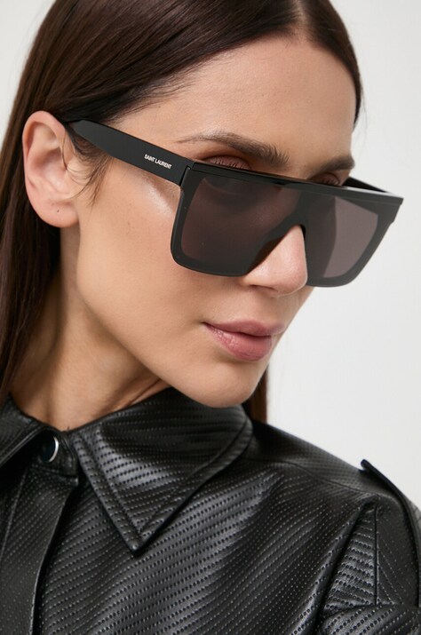 Saint Laurent ochelari de soare femei, culoarea negru