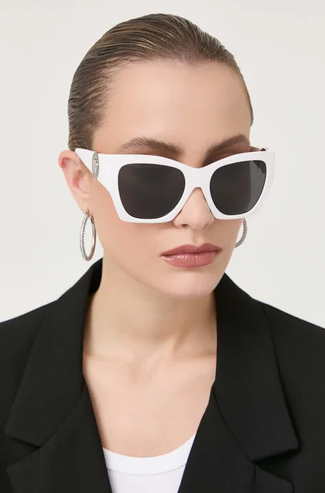 Versace okulary przeciwsłoneczne damskie kolor biały