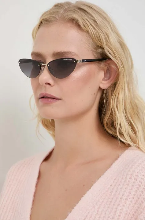 Сонцезахисні окуляри Armani Exchange жіночі колір сірий
