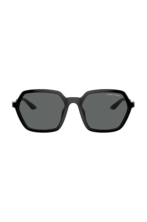 Сонцезахисні окуляри Armani Exchange жіночі колір чорний