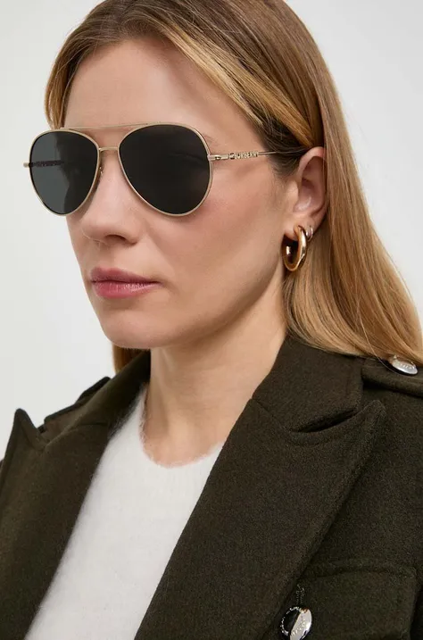 Сонцезахисні окуляри Burberry жіночі колір сірий