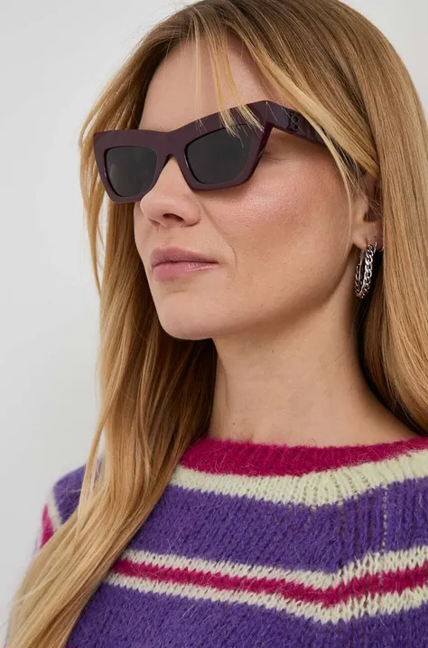 Sunčane naočale Burberry za žene, boja: ljubičasta