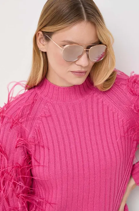 Sunčane naočale Michael Kors za žene, boja: ružičasta