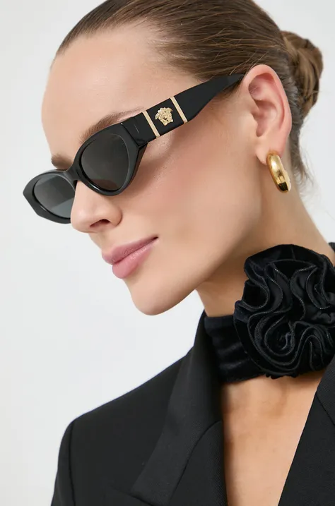 Сонцезахисні окуляри Versace 0VE4454 жіночі колір сірий