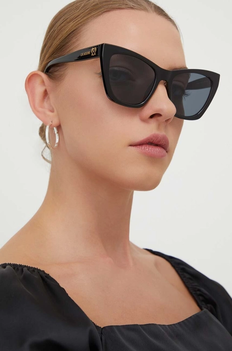 Love Moschino ochelari de soare femei, culoarea negru