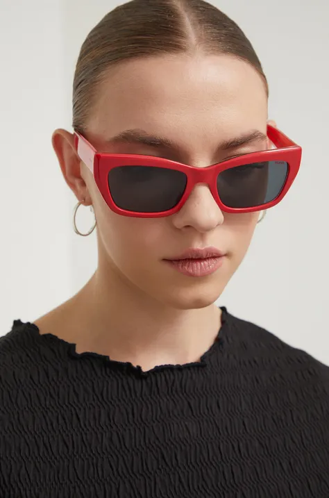 Сонцезахисні окуляри HUGO жіночі колір чорний