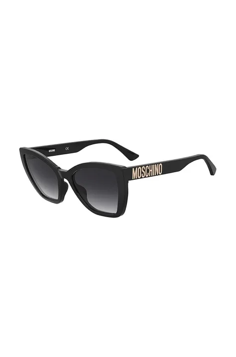 Сонцезахисні окуляри Moschino жіночі колір чорний