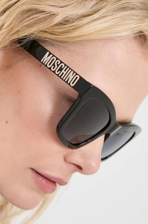 Moschino ochelari de soare femei, culoarea negru