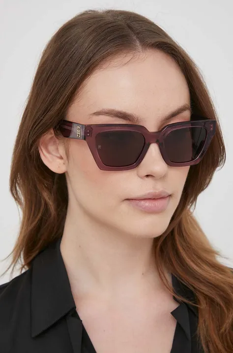 Сонцезахисні окуляри Tommy Hilfiger жіночі колір рожевий