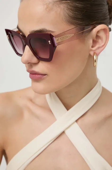Сонцезахисні окуляри Etro жіночі колір бордовий