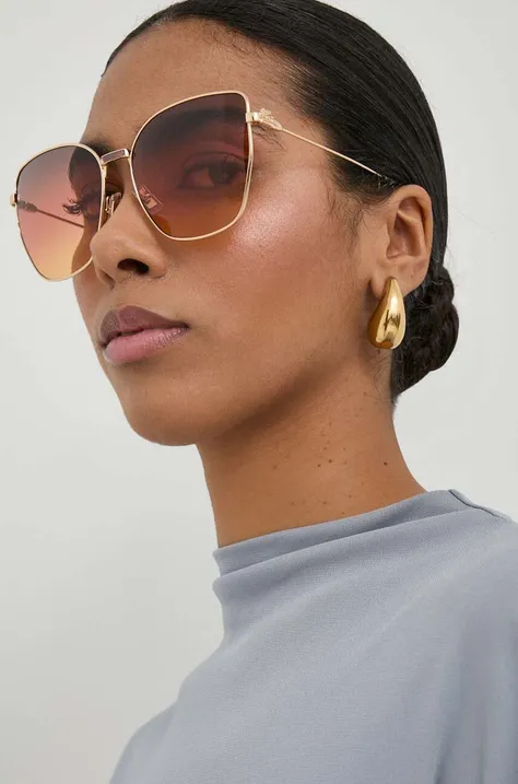 Sončna očala Etro ženski, zlata barva
