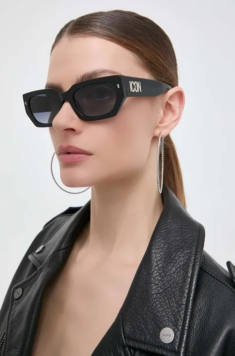 DSQUARED2 okulary przeciwsłoneczne damskie kolor czarny ICON 0017/S