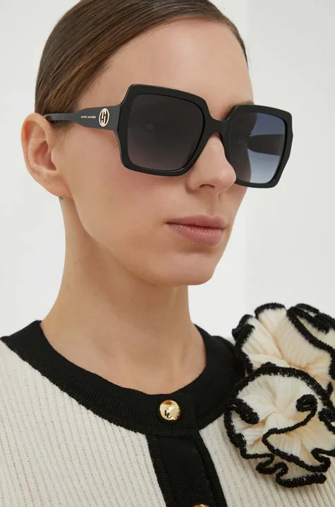 Slnečné okuliare Marc Jacobs dámske, čierna farba, MARC 731/S