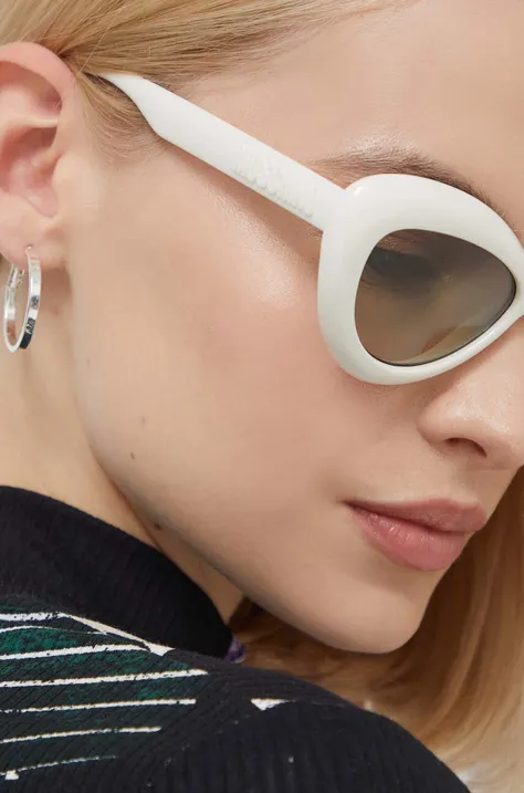 Sunčane naočale Moschino za žene, boja: bijela