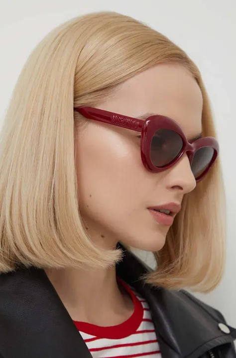 Солнцезащитные очки Moschino женские цвет бордовый